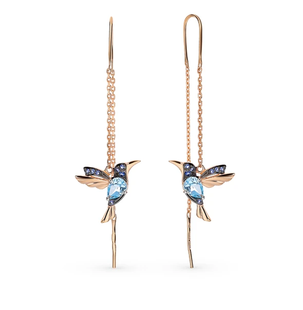 Hummingbird Rhinestone Earrings