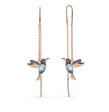 Hummingbird Rhinestone Earrings