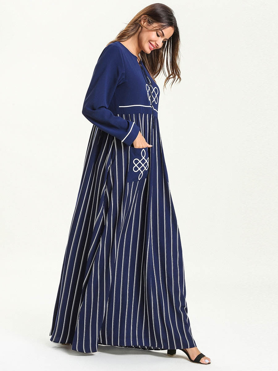 Kaftan Maxi Long Sleeve Dress