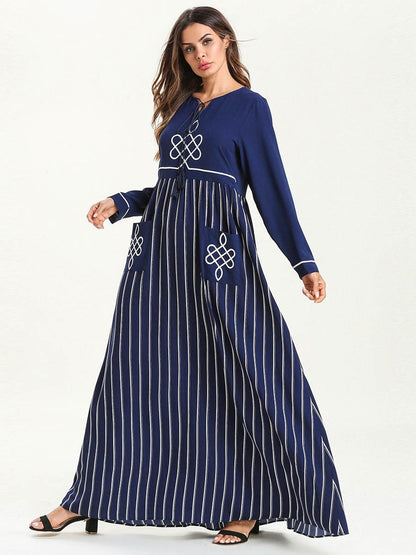 Kaftan Maxi Long Sleeve Dress