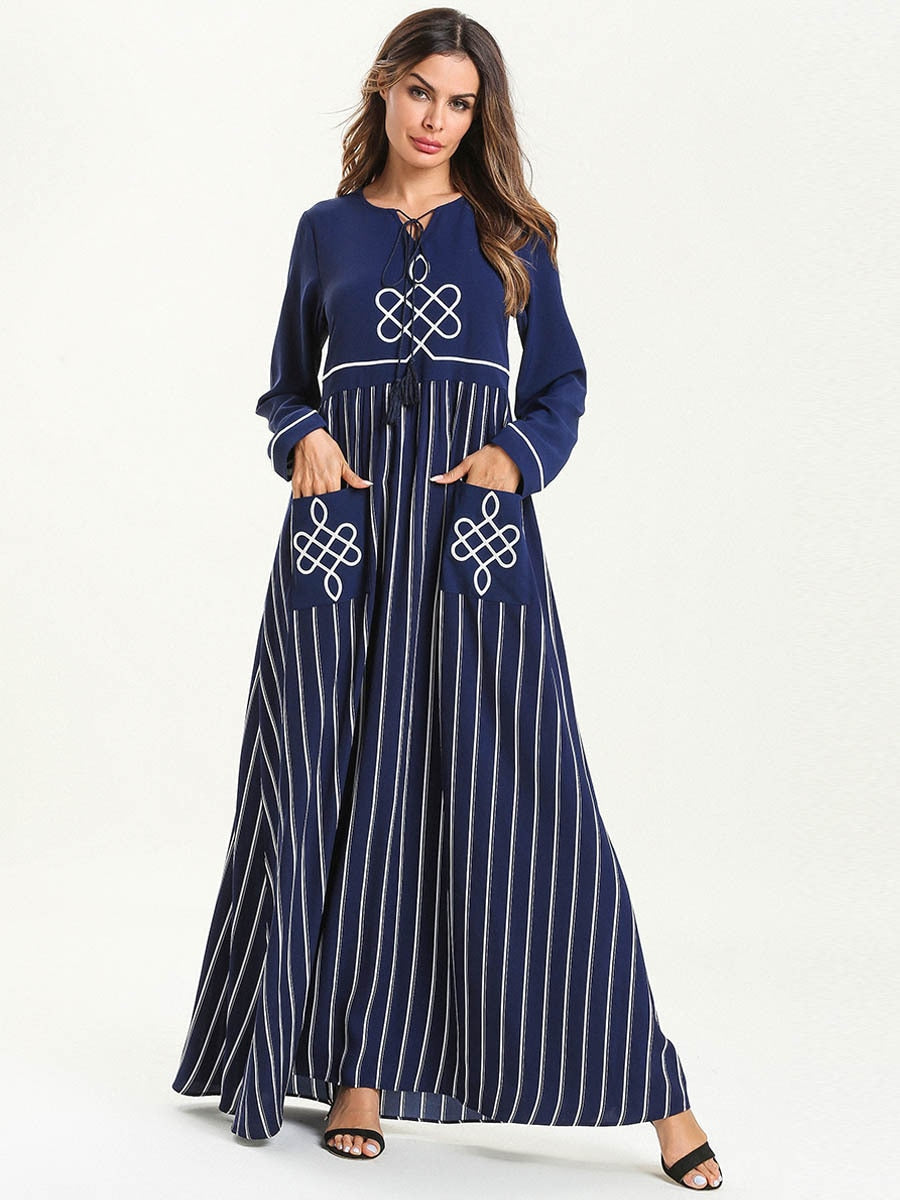 Kaftan Maxi Long Sleeve Dress